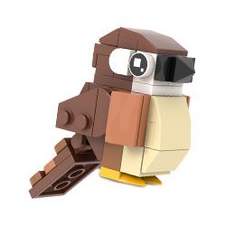 WANGE LIGAO DR.LUCK 1602 non  CHIM QUÁI THÚ TUYỆT VỜI SẺ bộ đồ chơi xếp lắp ráp ghép mô hình WONDERFUL ANIMALS SPARROW 142 khối