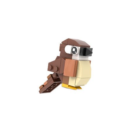 WANGE LIGAO DR.LUCK 1602 non  CHIM QUÁI THÚ TUYỆT VỜI SẺ bộ đồ chơi xếp lắp ráp ghép mô hình WONDERFUL ANIMALS SPARROW 142 khối