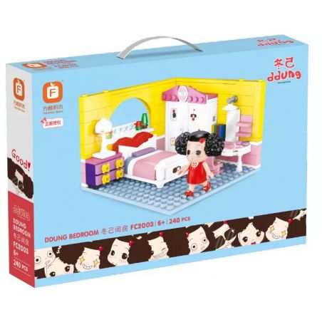 FORANGE FC2003 2003 non  PHÒNG TẮM DONGJI bộ đồ chơi xếp lắp ráp ghép mô hình Movie & Game DDUNG BEDROOM Phim Và Trò Chơi 240 khối