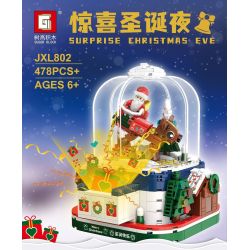 TREE HEIGHT JXL802 non  ĐÊM GIÁNG SINH BẤT NGỜ bộ đồ chơi xếp lắp ráp ghép mô hình Christmas SURPRISE CHRISTMAS EVE 478 khối