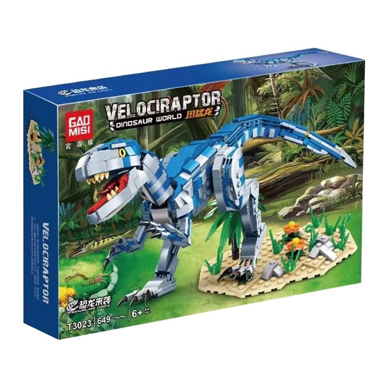 GAOMISI T3023 3023 non  CHIM ĂN THỊT bộ đồ chơi xếp lắp ráp ghép mô hình Jurassic World DINOSAURS ARE COMING VELOCIRAPTOR Thế Giới Khủng Long 649 khối