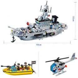 QMAN ENLIGHTEN KEEPPLEY 821 non  TÀU TÊN LỬA TUẦN DƯƠNG PHỐI HỢP TRỰC THĂNG CHỐNG NGẦM bộ đồ chơi xếp lắp ráp ghép mô hình Military Army COMBATZONES MISSILE CRUISER Quân Sự Bộ Đội 843 khối