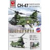 JUHANG TECHNOLOGY 88017 REOBRIX 33031 non  TRỰC THĂNG VẬN TẢI HẠNG TRUNG CH-47 CHINOOK bộ đồ chơi xếp lắp ráp ghép mô hình Military Army CH-47 TRANSPORT HELICOPTER CHINOOK Quân Sự Bộ Đội 1622 khối