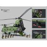 JUHANG TECHNOLOGY 88017 REOBRIX 33031 non  TRỰC THĂNG VẬN TẢI HẠNG TRUNG CH-47 CHINOOK bộ đồ chơi xếp lắp ráp ghép mô hình Military Army CH-47 TRANSPORT HELICOPTER CHINOOK Quân Sự Bộ Đội 1622 khối