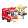 GUDI 52059 non  BUÝT NHANH bộ đồ chơi xếp lắp ráp ghép mô hình Brickheadz EXPRESS BUS Nhân Vật Đầu To 315 khối