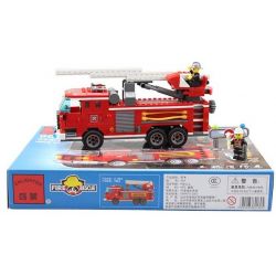 QMAN ENLIGHTEN KEEPPLEY 904 non  XE THANG CỨU HỎA bộ đồ chơi xếp lắp ráp ghép mô hình City FIRE RESCUE THREE BRIDGE ENGINES Thành Phố 364 khối