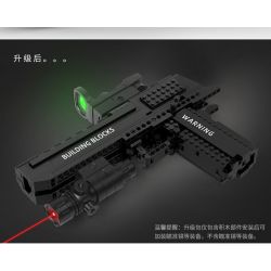 W6 non  ĐẠI BÀNG SA MẠC bộ đồ chơi xếp lắp ráp ghép mô hình Gun Súng 580 khối