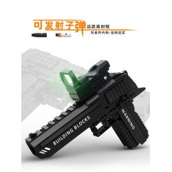 W6 non  ĐẠI BÀNG SA MẠC bộ đồ chơi xếp lắp ráp ghép mô hình Gun Súng 580 khối