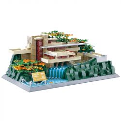 WANGE 5232 non  THÁC NƯỚC bộ đồ chơi xếp lắp ráp ghép mô hình Buildings FALLINGWATER 1220 khối