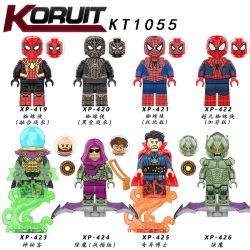 KORUIT KT1055 1055 XP non  8 NHÂN VẬT NHỎ NGƯỜI NHỆN bộ đồ chơi xếp lắp ráp ghép mô hình Spider-Man