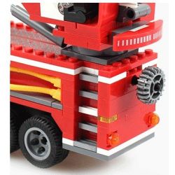 QMAN ENLIGHTEN KEEPPLEY 904 non  XE THANG CỨU HỎA bộ đồ chơi xếp lắp ráp ghép mô hình City FIRE RESCUE THREE BRIDGE ENGINES Thành Phố 364 khối
