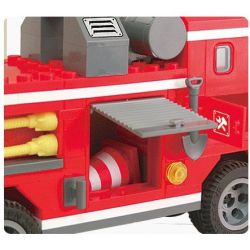 QMAN ENLIGHTEN KEEPPLEY 904 non  XE THANG CỨU HỎA bộ đồ chơi xếp lắp ráp ghép mô hình City FIRE RESCUE THREE BRIDGE ENGINES Thành Phố 364 khối