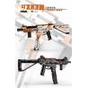 W1 W2 non  SÚNG TRƯỜNG TẤN CÔNG UMP45 bộ đồ chơi xếp lắp ráp ghép mô hình Gun 950 khối