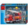 QMAN ENLIGHTEN KEEPPLEY 904 non  XE THANG CỨU HỎA bộ đồ chơi xếp lắp ráp ghép mô hình City FIRE RESCUE THREE BRIDGE ENGINES Thành Phố 364 khối