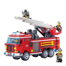 QMAN ENLIGHTEN KEEPPLEY 904 non  XE THANG CỨU HỎA bộ đồ chơi xếp lắp ráp ghép mô hình City FIRE RESCUE THREE BRIDGE ENGINES Thành Phố 364 khối
