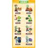 GUDI 60024 non  GÓI MINIFIGURE MÙA 2 bộ đồ chơi xếp lắp ráp ghép mô hình Plants Vs Zombies Hoa Quả Nổi Giận