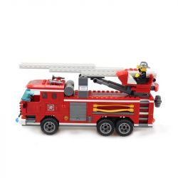 QMAN ENLIGHTEN KEEPPLEY 904 non  XE THANG CỨU HỎA bộ đồ chơi xếp lắp ráp ghép mô hình City FIRE RESCUE THREE BRIDGE ENGINES Thành Phố 364 khối