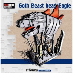 Decool 71004 Jisi 71004 non  QUÁI THÚ GOTHIC - ĐIÊU KHẮC ĐẦU bộ đồ chơi xếp lắp ráp ghép mô hình Creator Expert GOTH BEAT HEAD EAGLE Chuyên Gia Sáng Tạo 1182 khối