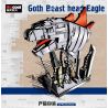 Decool 71004 Jisi 71004 non  QUÁI THÚ GOTHIC - ĐIÊU KHẮC ĐẦU bộ đồ chơi xếp lắp ráp ghép mô hình Creator Expert GOTH BEAT HEAD EAGLE Chuyên Gia Sáng Tạo 1182 khối