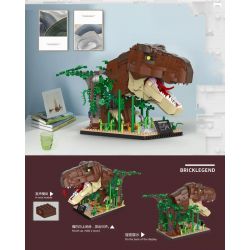 Decool 71003 Jisi 71003 non  KHỦNG LONG BẠO CHÚA REX - ĐIÊU KHẮC ĐẦU bộ đồ chơi xếp lắp ráp ghép mô hình Creator Expert TYRANNOSAURUS REX Chuyên Gia Sáng Tạo 1258 khối