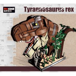 Decool 71003 Jisi 71003 non  KHỦNG LONG BẠO CHÚA REX - ĐIÊU KHẮC ĐẦU bộ đồ chơi xếp lắp ráp ghép mô hình Creator Expert TYRANNOSAURUS REX Chuyên Gia Sáng Tạo 1258 khối