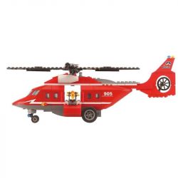 QMAN ENLIGHTEN KEEPPLEY 905 non  TRỰC THĂNG CÙNG THUYỀN CỨU HỎA GIÀN KHOAN DẦU bộ đồ chơi xếp lắp ráp ghép mô hình City FIRE RESCUE SEA TEAMS Thành Phố 402 khối