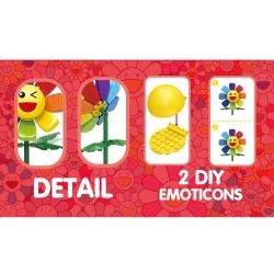 DK 3002 non  HOA MẶT TRỜI bộ đồ chơi xếp lắp ráp ghép mô hình BLOCKS SUN FLOWER 145 khối