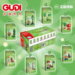 GUDI 60023 non  GÓI MINIFIGURE MÙA 1 bộ đồ chơi xếp lắp ráp ghép mô hình Plants Vs Zombies Hoa Quả Nổi Giận