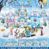 ZHEGAO QL1171-1 1171-1 QL1171-2 1171-2 QL1171-3 1171-3 QL1171-4 1171-4 non  ĐẢNG ICE CASTLE bộ đồ chơi xếp lắp ráp ghép mô hình Disney Princess WINDSOR CASTLE Công Chúa 590 khối