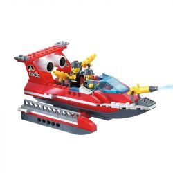 QMAN ENLIGHTEN KEEPPLEY 905 non  TRỰC THĂNG CÙNG THUYỀN CỨU HỎA GIÀN KHOAN DẦU bộ đồ chơi xếp lắp ráp ghép mô hình City FIRE RESCUE SEA TEAMS Thành Phố 402 khối