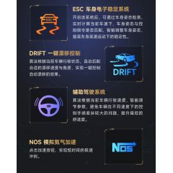 ONEBOT MITU MI OBLGPT09AIQI 09AIQI non  THẺ NGẮN ĐUA XE THÔNG MINH tỷ lệ 1:10 bộ đồ chơi xếp lắp ráp ghép mô hình  Kỹ Thuật Công Nghệ Cao Mô Hình Phương Tiện 1210 khối