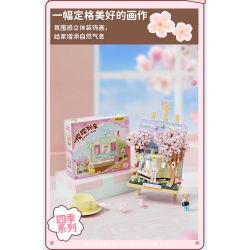 WEKKI 516004 non  TÀU SAKURA bộ đồ chơi xếp lắp ráp ghép mô hình Creator SAKURA TRAIN Sáng Tạo 641 khối