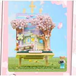 WEKKI 516004 non  TÀU SAKURA bộ đồ chơi xếp lắp ráp ghép mô hình Creator SAKURA TRAIN Sáng Tạo 641 khối