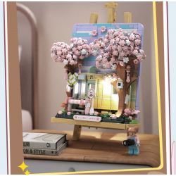 WEKKI 516004 non  TÀU SAKURA bộ đồ chơi xếp lắp ráp ghép mô hình Creator SAKURA TRAIN Sáng Tạo 641 khối