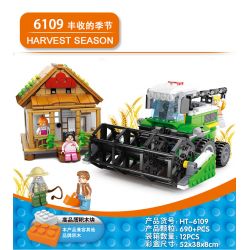 HENGTAI HT-6109 6109 HT6109 non  MÙA THU HOẠCH bộ đồ chơi xếp lắp ráp ghép mô hình HARVEST SEASON 690 khối