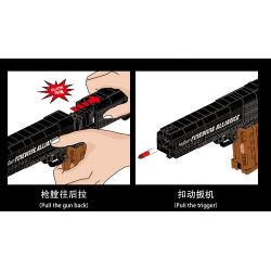 MorkModel 051008 Mork Model 051008 non  SÚNG LỤC MÔ HÌNH DESERT EAGLE bộ đồ chơi xếp lắp ráp ghép mô hình FIREWIRE ALLIANCE 555 khối