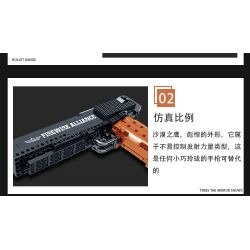 MorkModel 051008 Mork Model 051008 non  SÚNG LỤC MÔ HÌNH DESERT EAGLE bộ đồ chơi xếp lắp ráp ghép mô hình FIREWIRE ALLIANCE 555 khối
