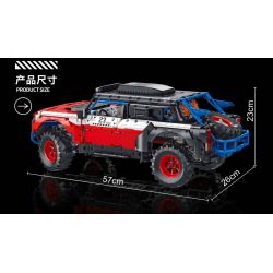 PanlosBrick 673101 Panlos Brick 673101 non  XE NGỰA ĐỊA HÌNH FORD tỷ lệ 1:8 bộ đồ chơi xếp lắp ráp ghép mô hình  FORD BRONCO Kỹ Thuật Công Nghệ Cao Mô Hình Phương Tiện 2920 khối