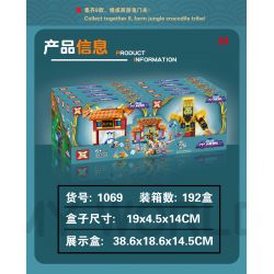 SX 1069 non  TÂY DU MY WORLD GHOST GATE 8 TỔ HỢP bộ đồ chơi xếp lắp ráp ghép mô hình Minecraft Game Xây Dựng 659 khối