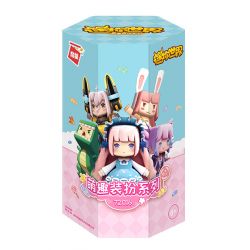 Enlighten 72016 Qman 72016 non  DRESS UP SERIES OF BLIND BOX 6 PRINCES NHỎ XÃ HỘI bộ đồ chơi xếp lắp ráp ghép mô hình Minecraft Game Xây Dựng