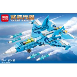MINGDI K0186 0186 non  TIÊM KÍCH SU-27 bộ đồ chơi xếp lắp ráp ghép mô hình Military Army SU-27 FIGHTER Quân Sự Bộ Đội 379 khối