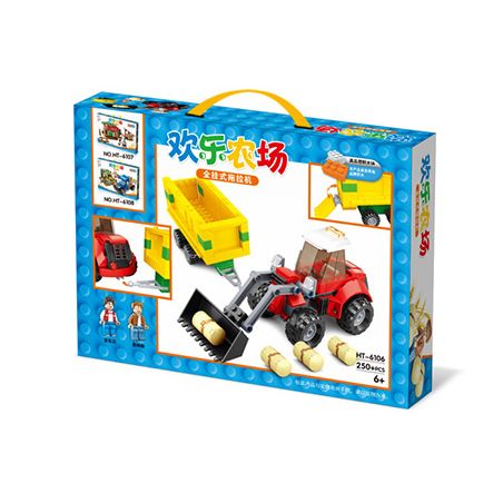 HENGTAI HT-6106 6106 HT6106 non  GẮN MÁY KÉO bộ đồ chơi xếp lắp ráp ghép mô hình TRACTOR 250 khối