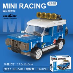 DECOOL 22041 non  XE KÉO MINI ĐỊA HÌNH BLUE WIND bộ đồ chơi xếp lắp ráp ghép mô hình Racers MINI RACING PACEMAKER Đua Tốc Độ 114 khối