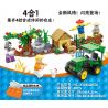 HENGTAI HT-6104 6104 HT6104 non  NÔNG TRẠI VUI VẺ 4 LOẠI MÁY KÉO CŨI GIẾNG BÙ NHÌN bộ đồ chơi xếp lắp ráp ghép mô hình City FUNING FARM Thành Phố 320 khối