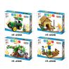 HENGTAI HT-6104 6104 HT6104 non  NÔNG TRẠI VUI VẺ 4 LOẠI MÁY KÉO CŨI GIẾNG BÙ NHÌN bộ đồ chơi xếp lắp ráp ghép mô hình City FUNING FARM Thành Phố 320 khối