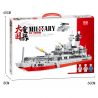 MINGDI 9022 non  GIAO LONG - CHIẾN HẠM QUÂN SỰ bộ đồ chơi xếp lắp ráp ghép mô hình Military Army Quân Sự Bộ Đội 830 khối