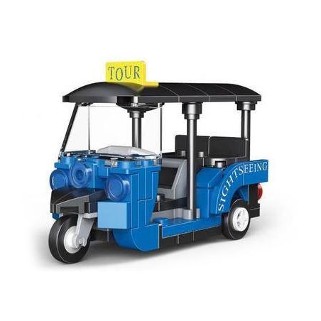 DECOOL 22038 non  XE KÉO MINI BA BÁNH TUK THÁI bộ đồ chơi xếp lắp ráp ghép mô hình Racers MINI RACING PACEMAKER Đua Tốc Độ