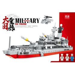 MINGDI 9022 non  GIAO LONG - CHIẾN HẠM QUÂN SỰ bộ đồ chơi xếp lắp ráp ghép mô hình Military Army Quân Sự Bộ Đội 830 khối