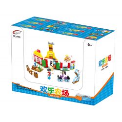 HENGTAI HT-6103 6103 HT6103 non  NÔNG TRẠI VUI VẺ 6 KIỂU NHÀ NHỎ CỬA CHUỒNG CẦN CẨU GIÁ GÀ CỎ KHÔ bộ đồ chơi xếp lắp ráp ghép mô hình City FUNING FARM Thành Phố 200 khối
