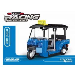 DECOOL 22038 non  XE KÉO MINI BA BÁNH TUK THÁI bộ đồ chơi xếp lắp ráp ghép mô hình Racers MINI RACING PACEMAKER Đua Tốc Độ